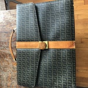 Vintage Fendi laptop or briefcase with key